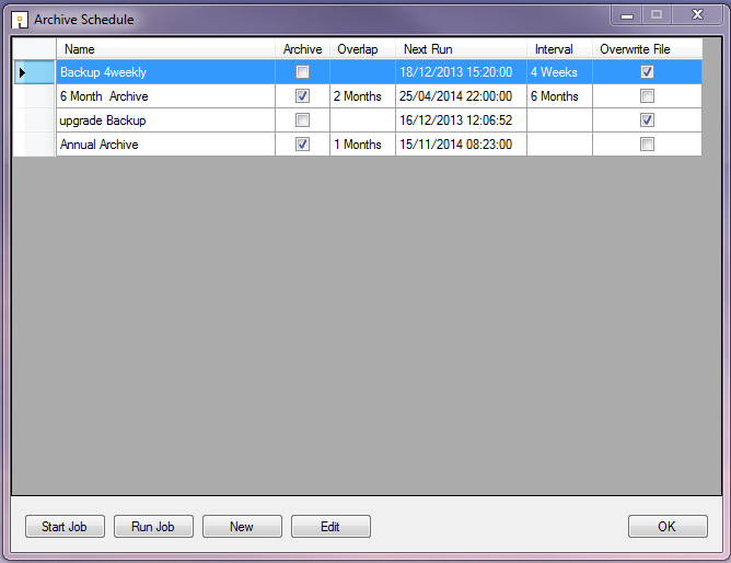 Archive Archive Schedule