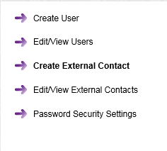 Figure 10 Create External Contacts