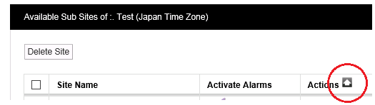 Add Sites Arrow