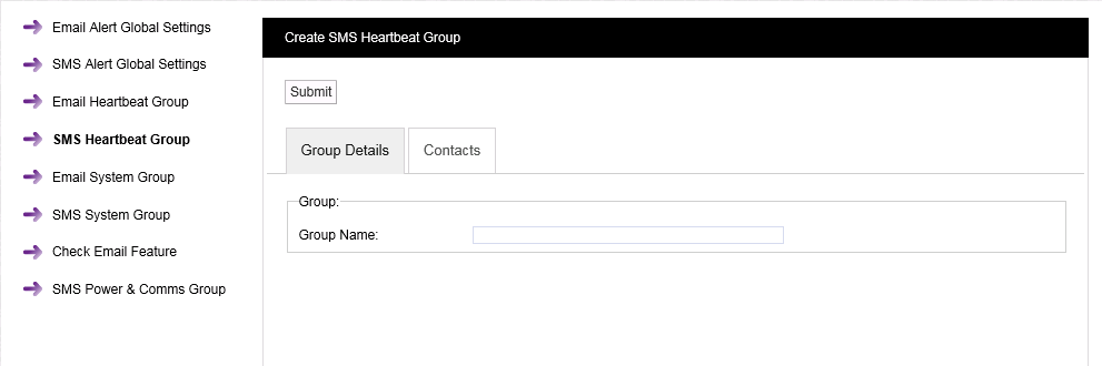 Create SMS Heartbeat Group