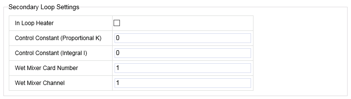Conset Secondary Loop Settings