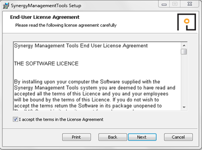 Synergy Management Tools EULA