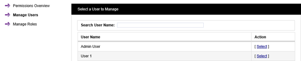 Select a User to Manage