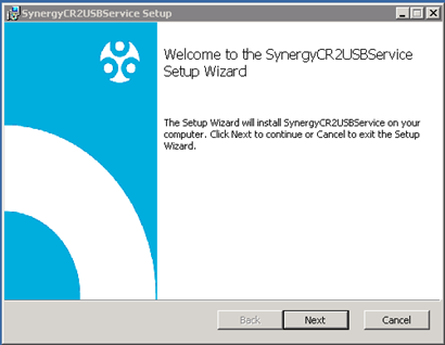 SynergyCR2USBService Wizard