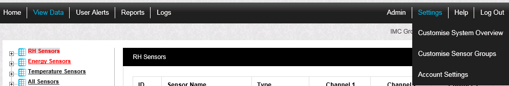 Adding Sites - Right Hand Menu