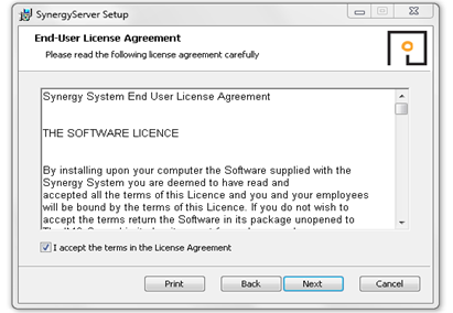 I accept the terms in the License Agreement