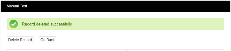 Manual Data Set Deleted Successfully