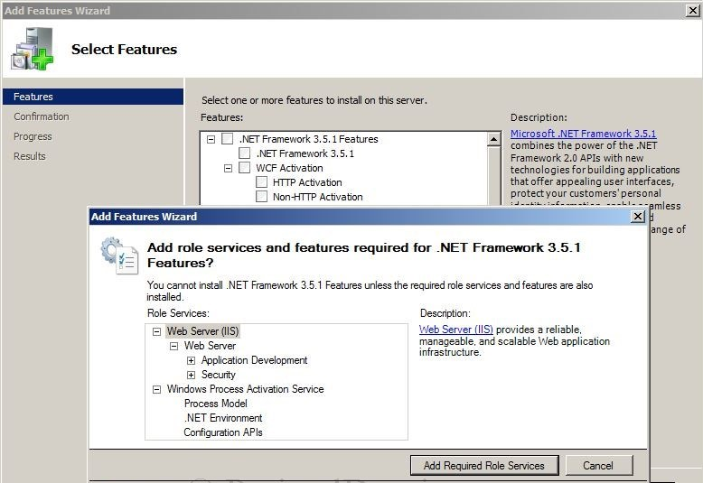 Enable .Net Framework 3.5.1