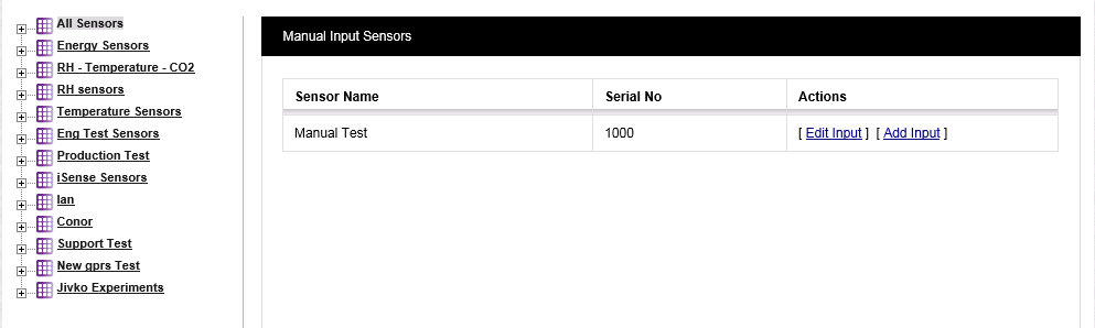Manual Input Sensors