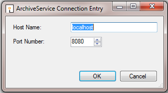 ArchiveService Connection Entry