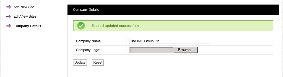 Company Details Successful