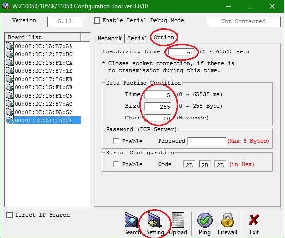 CR2 NW Configuration Option