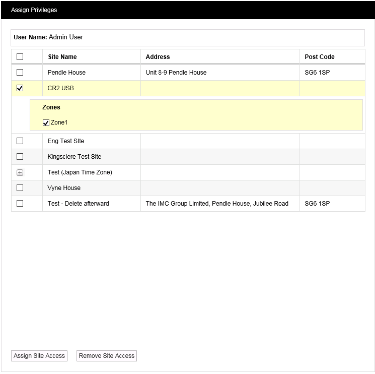 Assign Priviledges