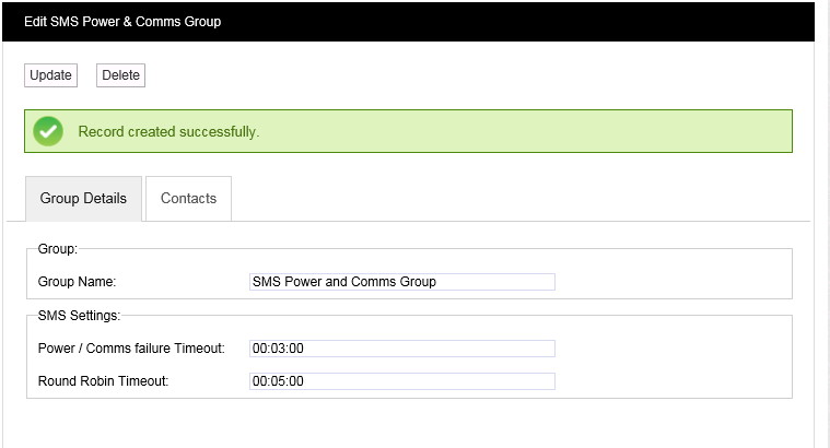 Edit SMS Power & Comms Group Successful