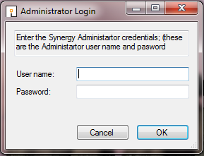 Archive Admin Login Window