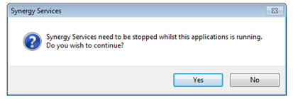 DB Config Services Stopped
